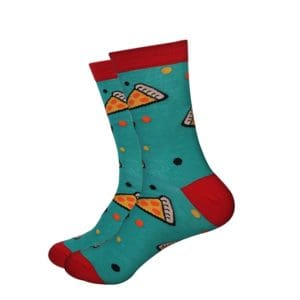 Green & Red Pizza Socks