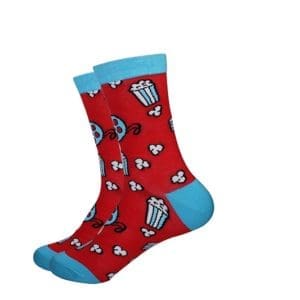 Red & Blue Movie Popcorn Socks