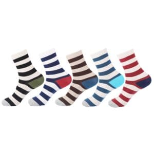 Striped Serenade - Men's Quintet of Harmonious Hued Socks