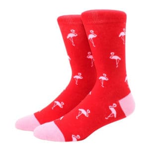 Red & Pink Flamingo Socks